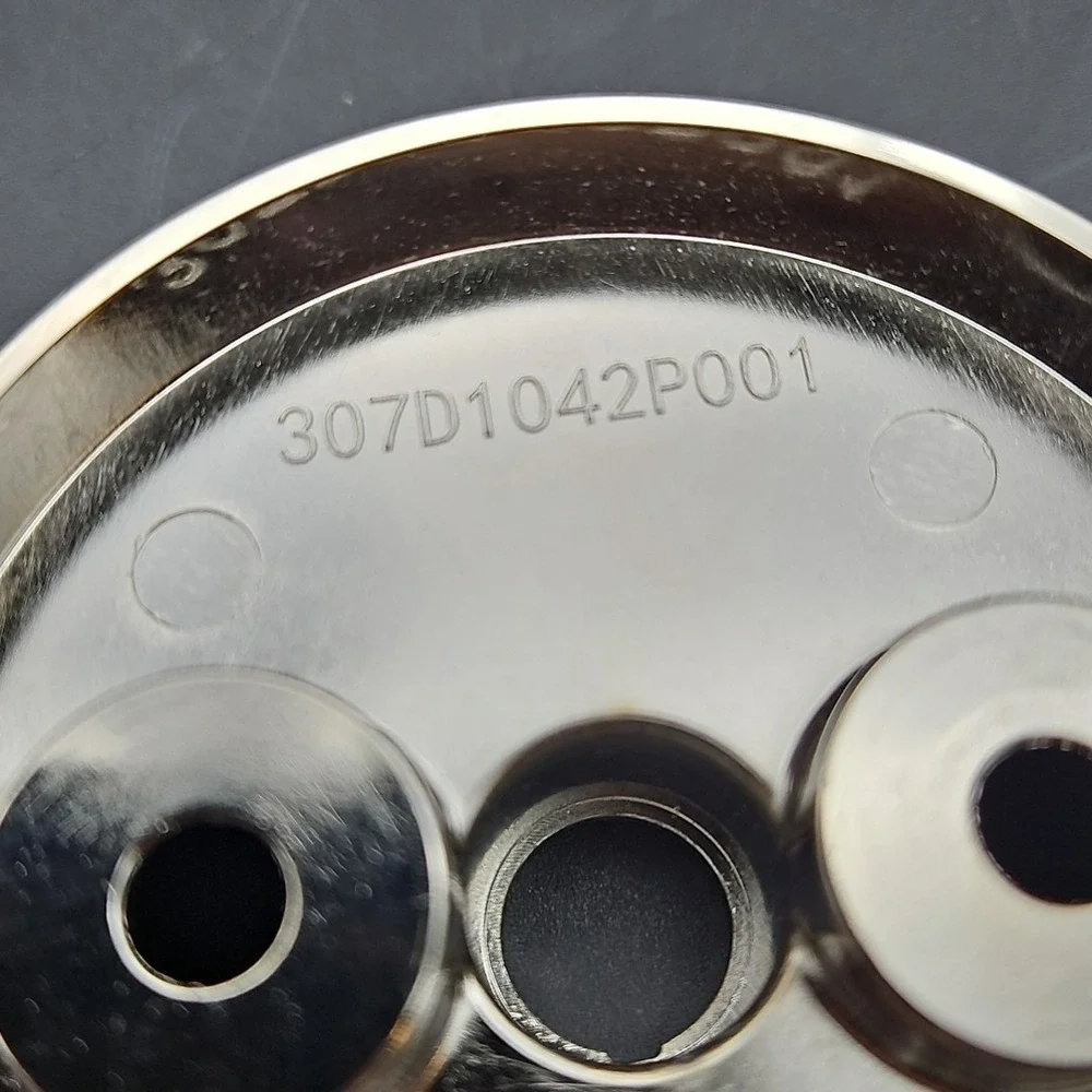 GE Cafe Oven 307D1042P001 Brushed Stainless Knob Bezel GSO Zn 1 OEM 307D1042P001